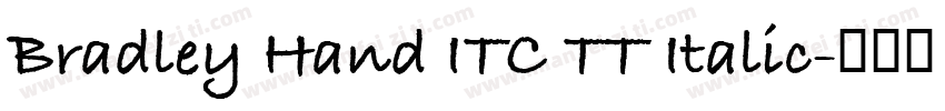 Bradley Hand ITC TT Italic字体转换